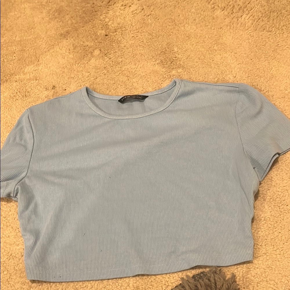 Light Blue Women's Crop Top